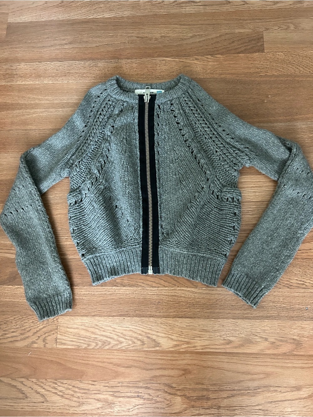 Gray Knit Cardigan Sparrow Medium